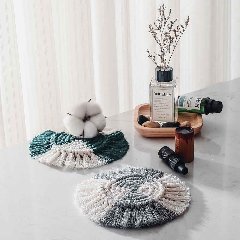 Hand-Woven Dining Table Potholder Hotpad Tea Coaster