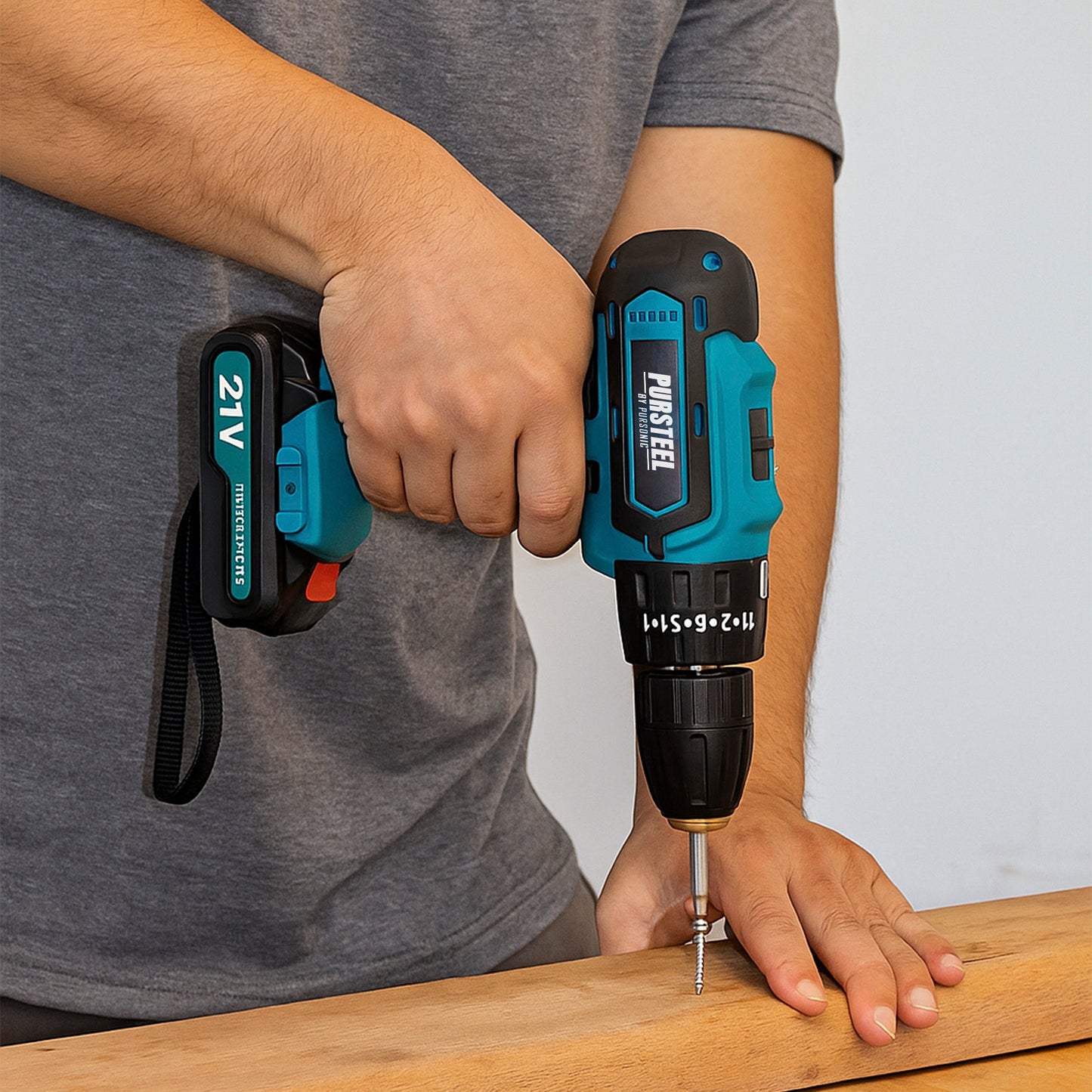 Essential Power & Precision Kit: Pursonic Drill, Electric Screwdriver, Handy Solutions Tools & Ultra Bright Flashlight