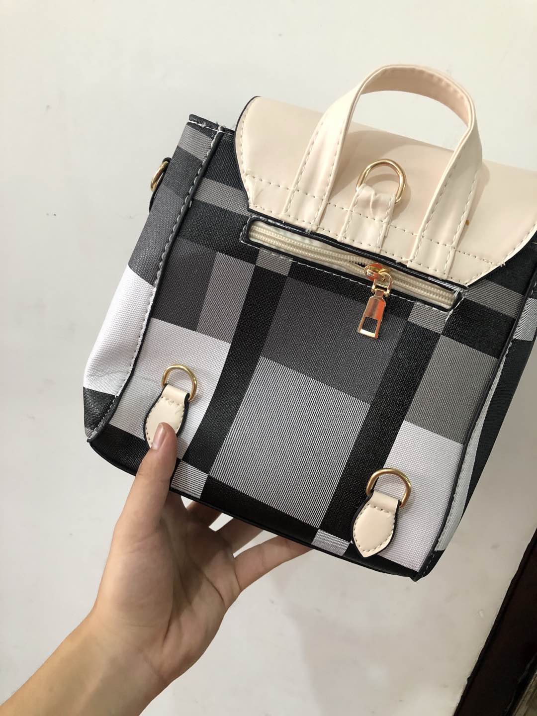 Small Women's Grid Backpack