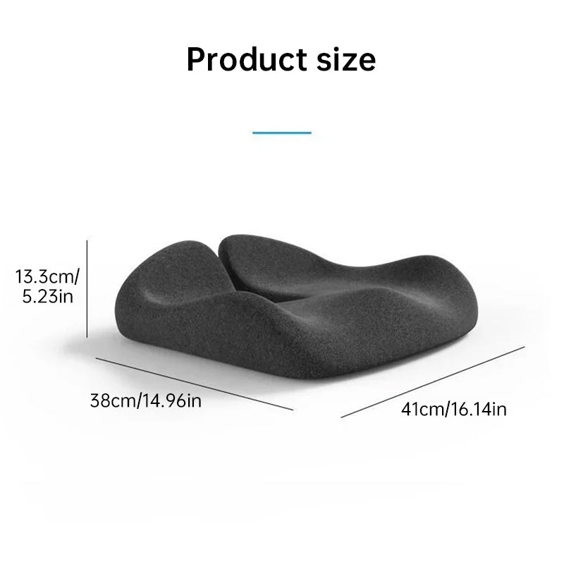 Memory Foam Coccyx Cushion. Alleviates tailbone/sciatica/back pain. Non - slip for office/car seats.