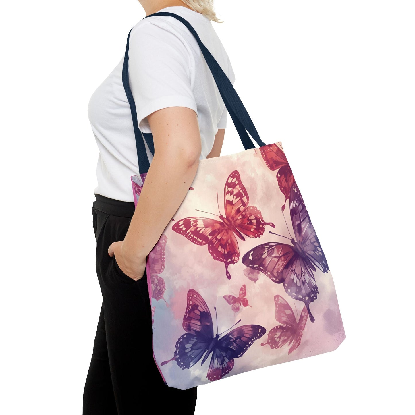 Butterfly Canvas Tote Bag – Eco-Friendly, Multi-Size