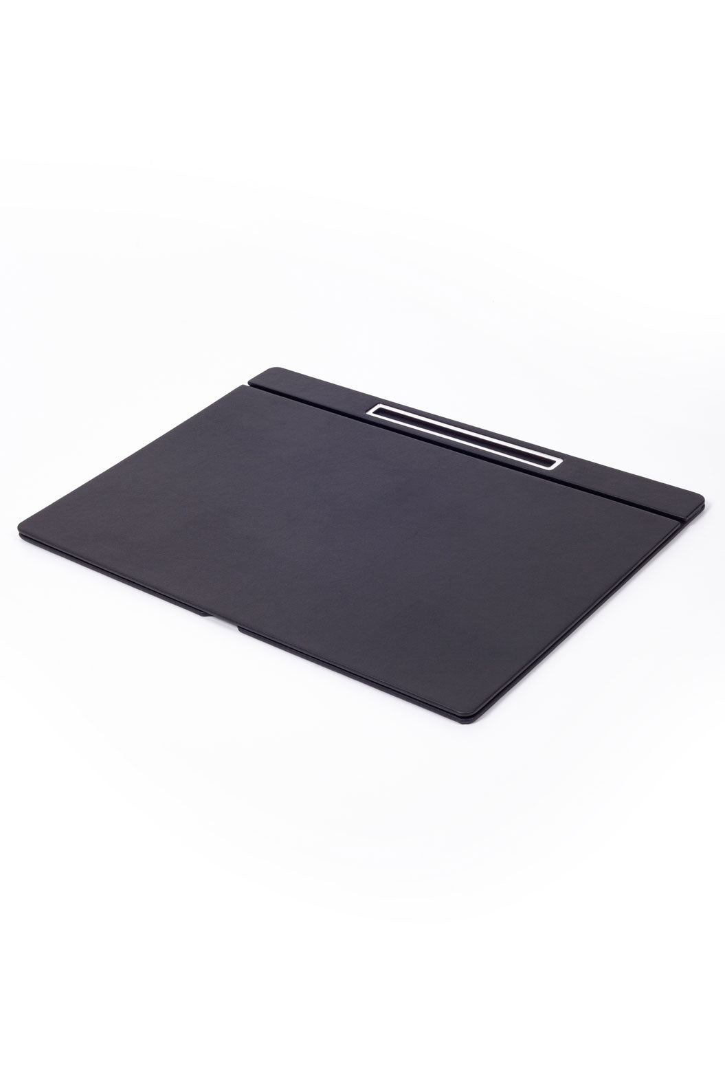 Leather Covered Desk Desk Plain Black Chrome Detailed 50x35cm