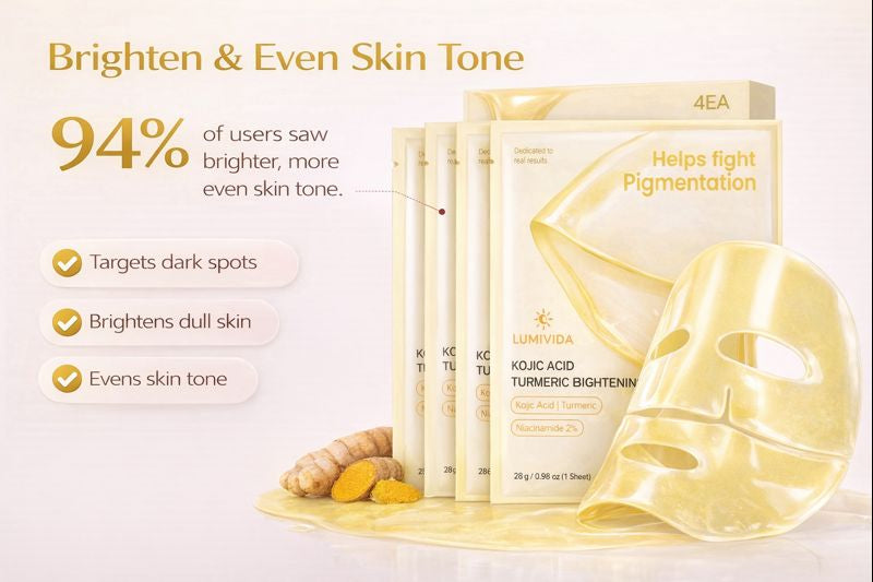 Kojic Acid Turmeric Face Mask 4 Pack