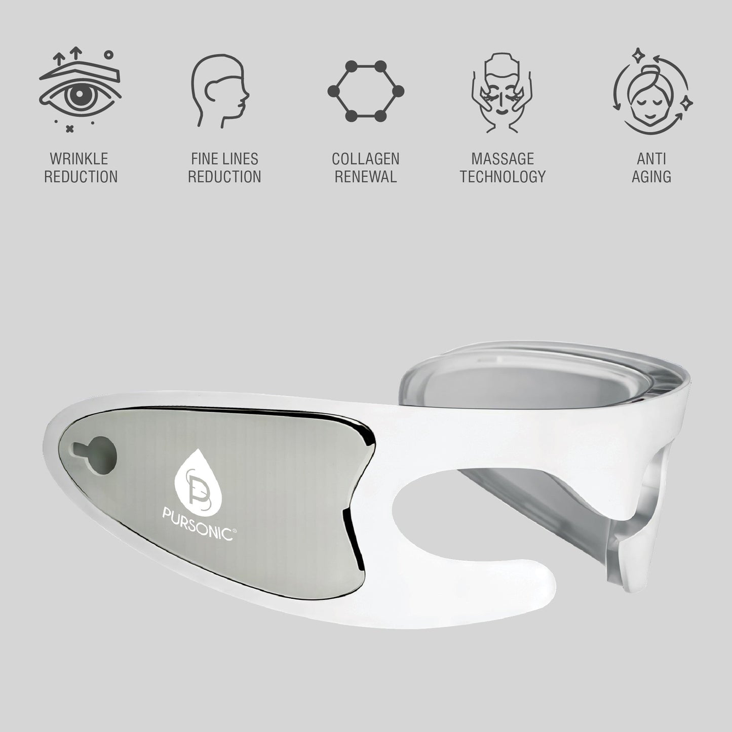 Pursonic Total LED Light Therapy System: Eye Mask, Multi-Function Device & Neck Plate
