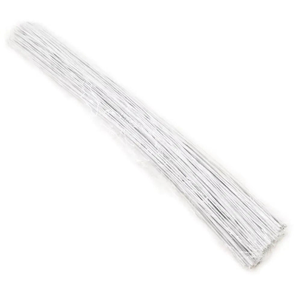 100Pcs 40cm Floral Wire Stems Paper Covered Iron Wire Artificial Branches Twigs DIY Crafts Flower Making Accessory Home Decor