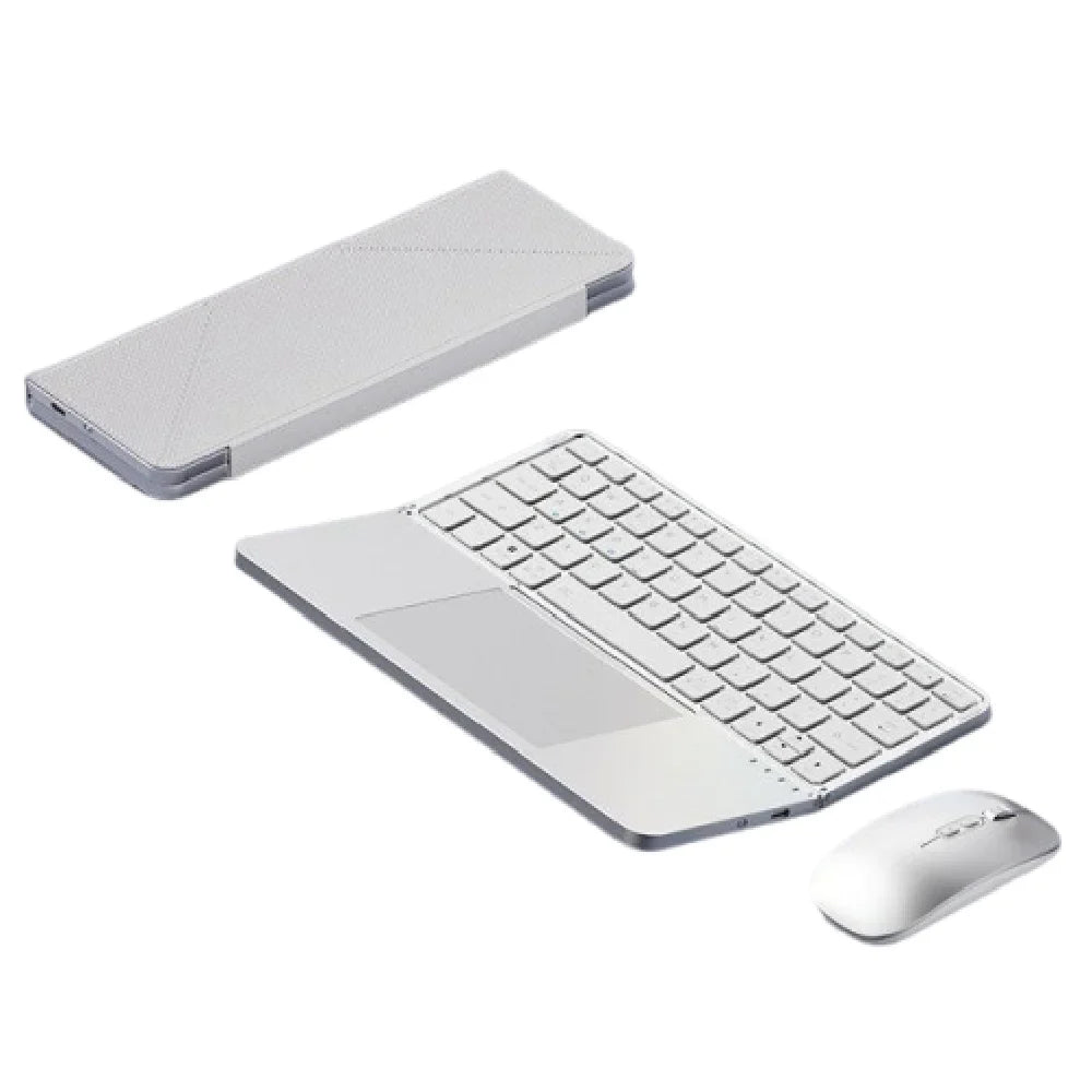 Bluetooth 5.3 Wireless Bluetooth Keyboard Portable Detachable Foldable Keyboard Universal with Touchpad Mini Foldable Keypad