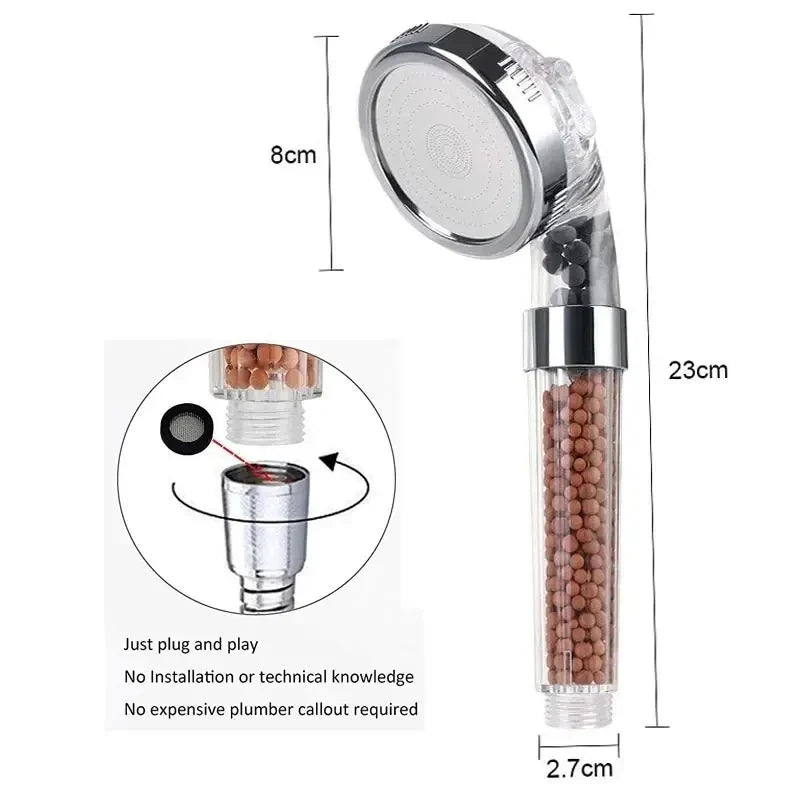 šæ Ultra Global High-Pressure SPA Shower Head ā Water-Saving Nozzle with Built-In Filter | Premium Bathroom Upgrade