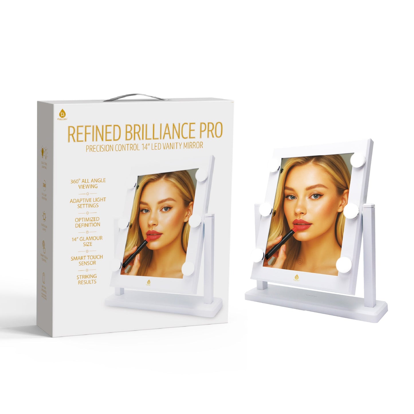 14" LED Vanity Mirror & Facial Steamer Duo