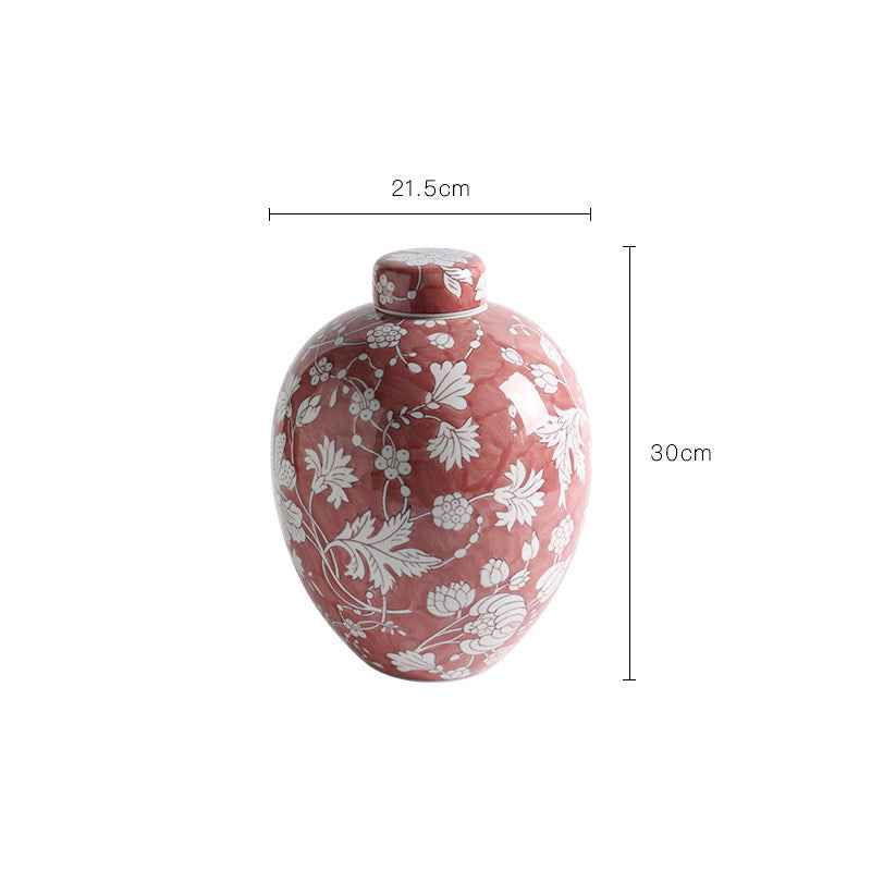 Mantingfang Hongdai Yu Meiren Red Poppy Ceramic Vase – Small or Large