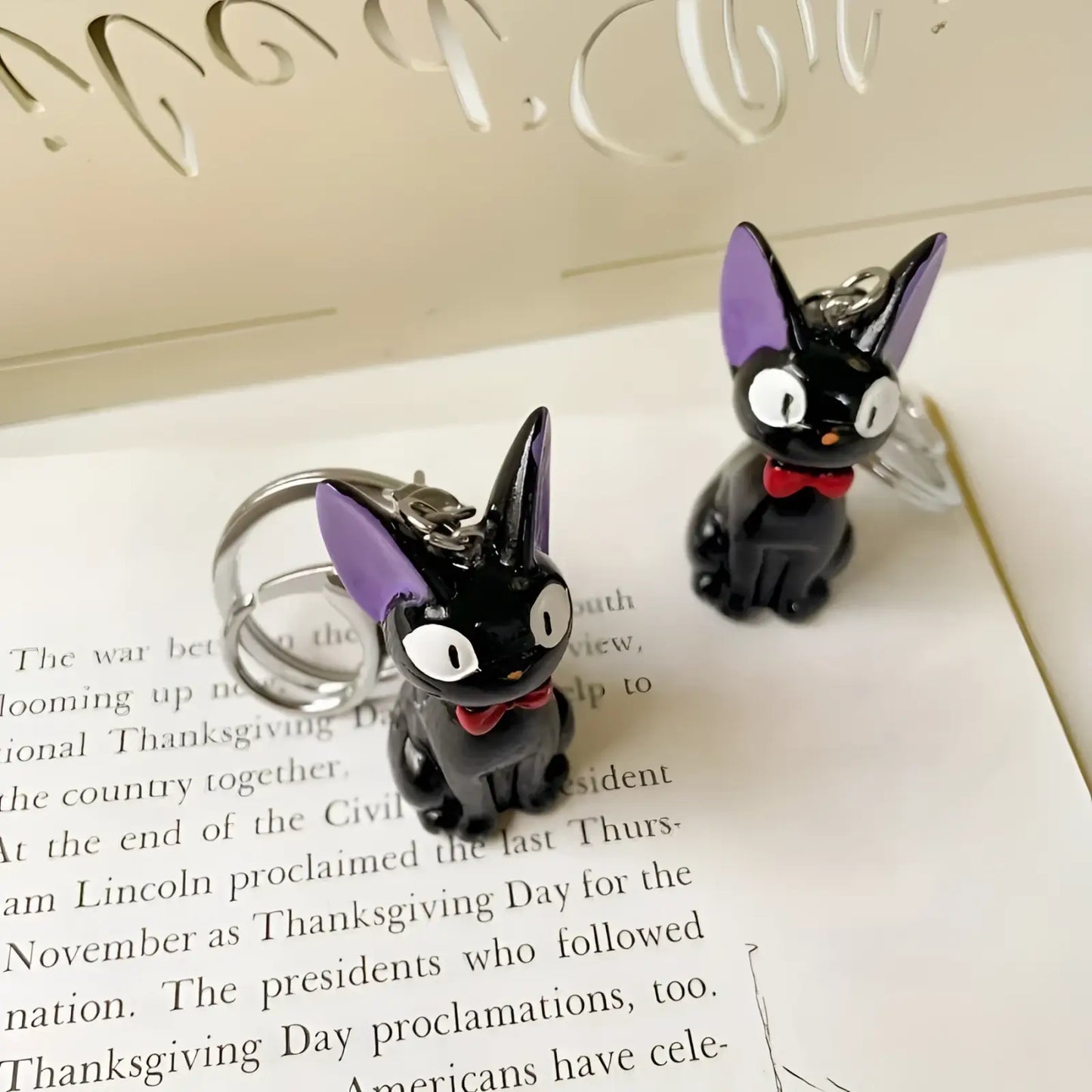 Black Cat Keychain Cute Pvc Bag Charm