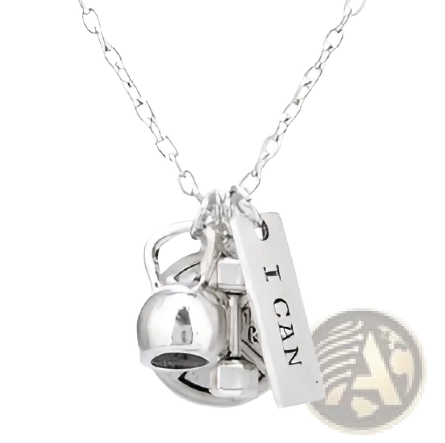 Inspirational Fitness Pendant Necklace with Gym Charms