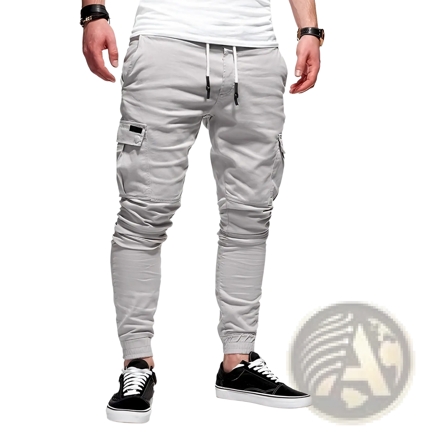 Men Cotton Cargo Joggers Casual Pants
