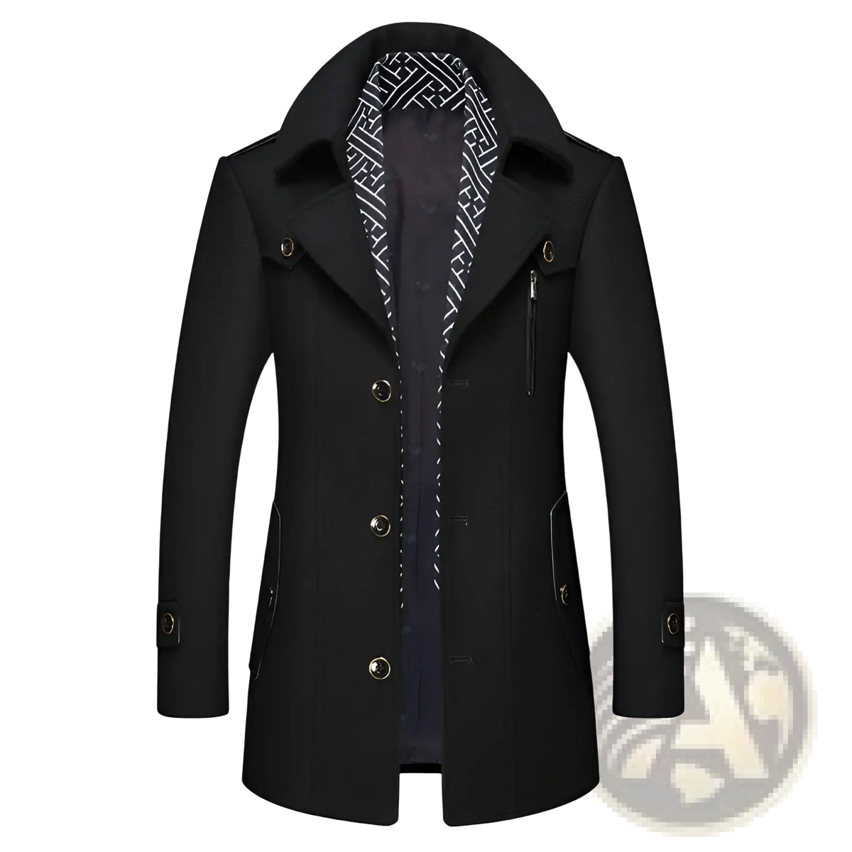 Men Woolen Trench Coat