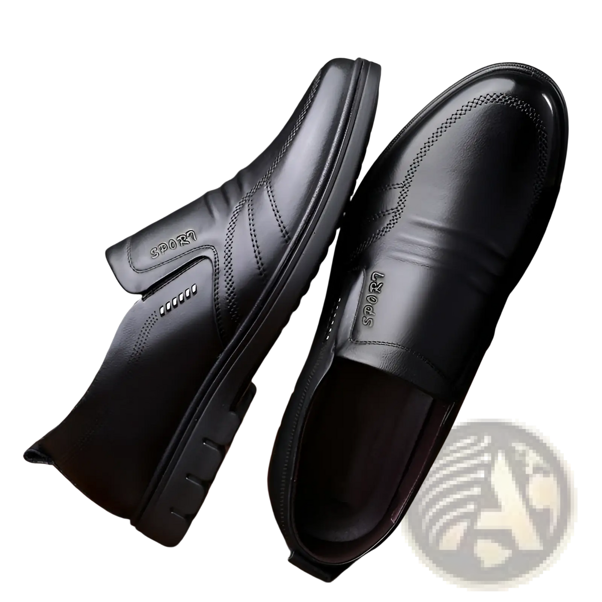 Men's Leather Slip on Shoes with Non Slip Sole