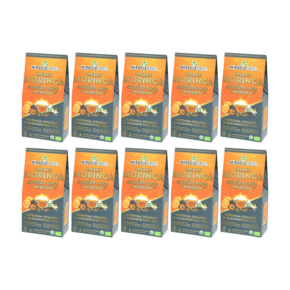 Organic Moringa Energy Tea - Orange Passionfruit - Natural Coffee Alternative