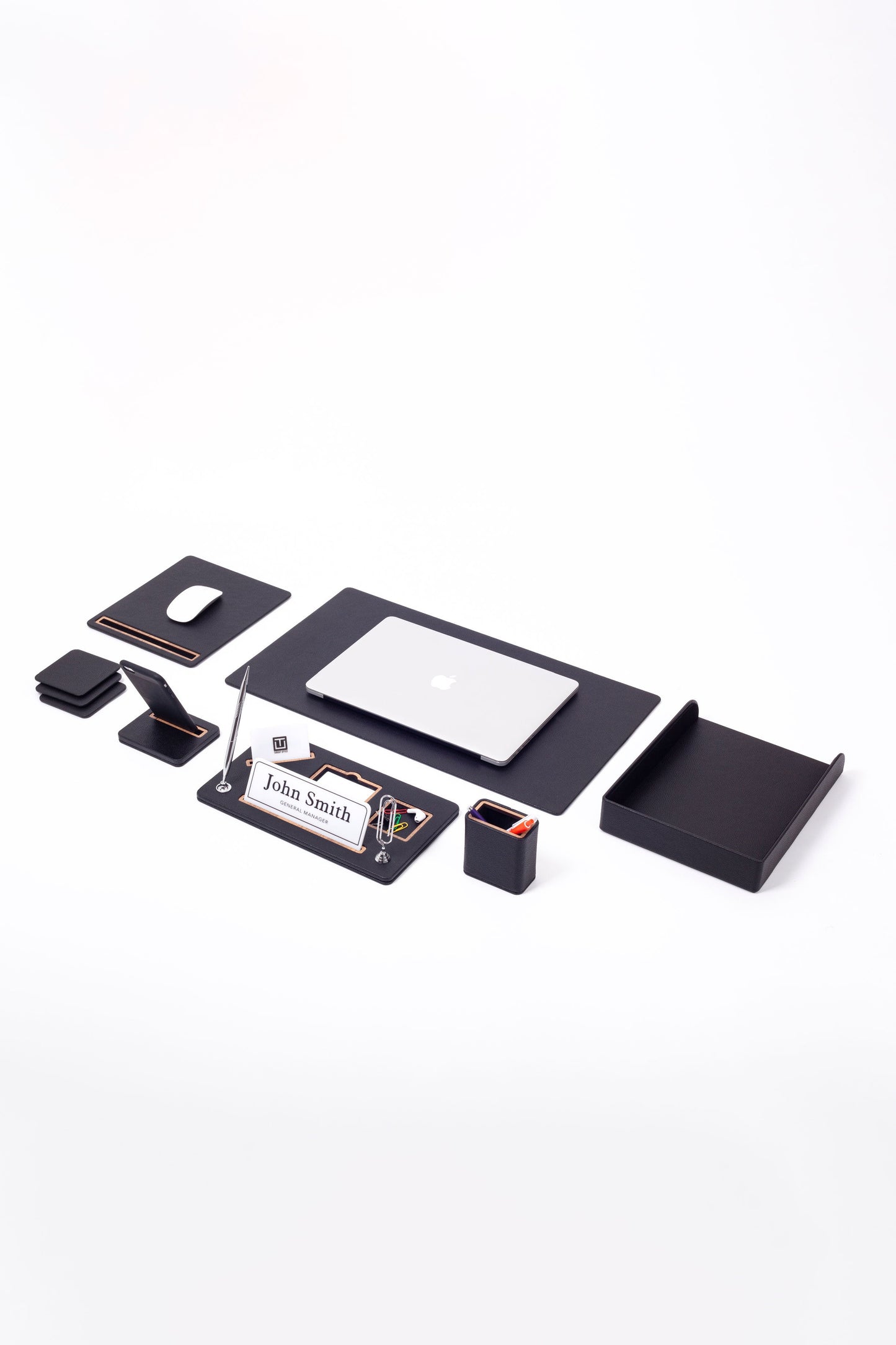 Royal Leather Desk Set 7 Pieces