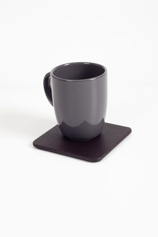 Leather Coaster Brown 1 Piece