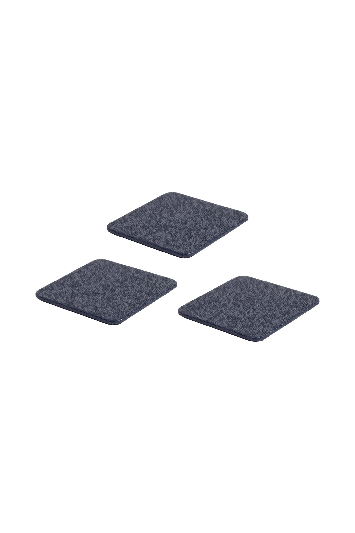 Leather Coaster Navy Blue 3 Pieces