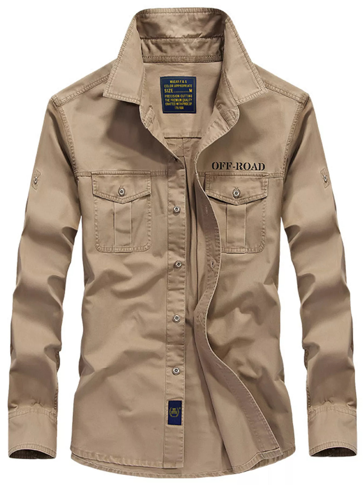 Men's Plus Size Button Up Long Sleeve Shirt