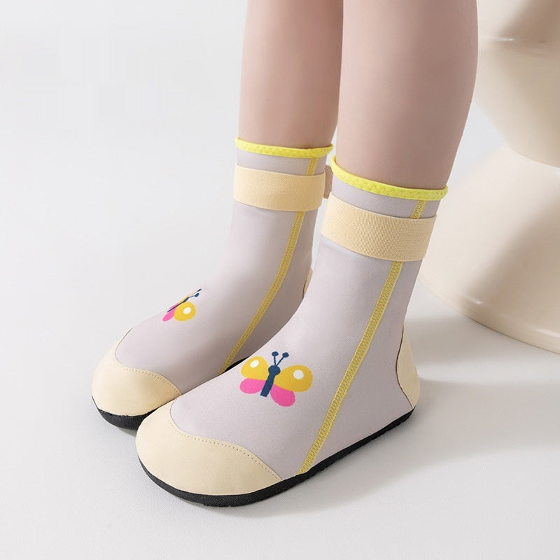 Childrens Cartoon-style High-top Beach Sock Shoes Quick-drying Non-slip Water Shoes For Boys And Girls