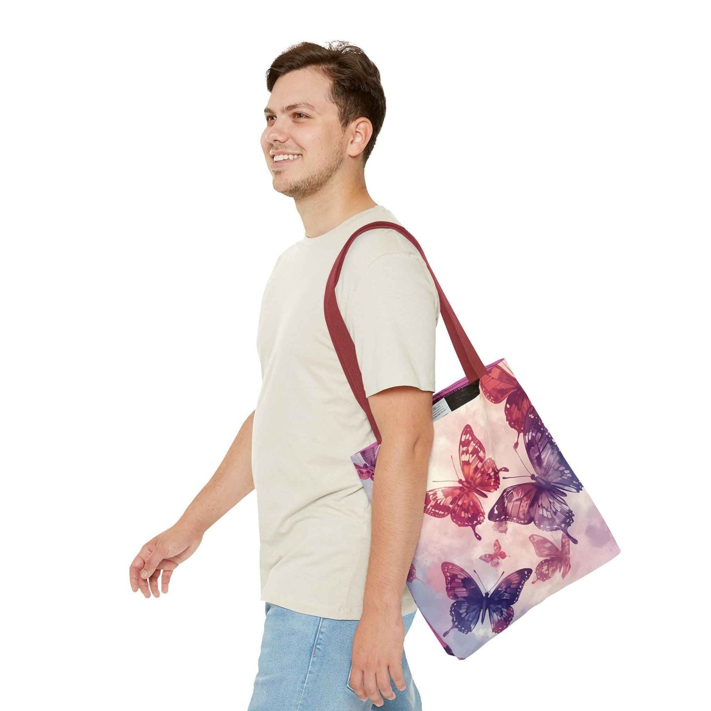 Butterfly Canvas Tote Bag – Eco-Friendly, Multi-Size