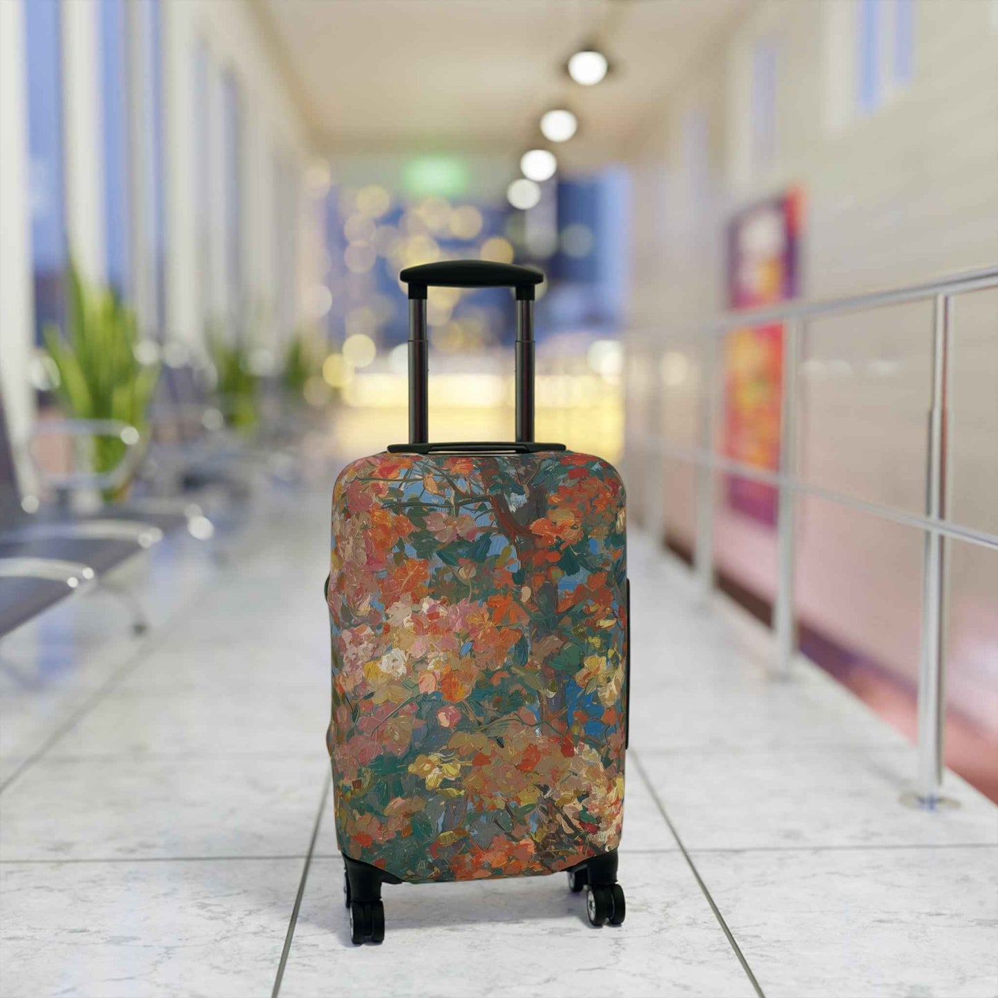 Floral Luggage Cover – Stretchy Dustproof Protector