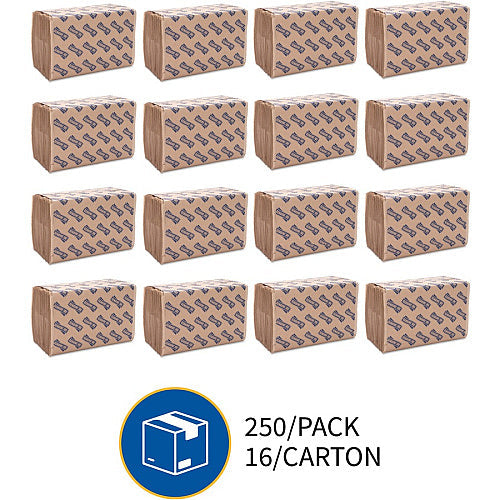 Genuine Joe® Multifold Paper Towels, 1-Ply, Brown 4,000 Towels (GJO21040)