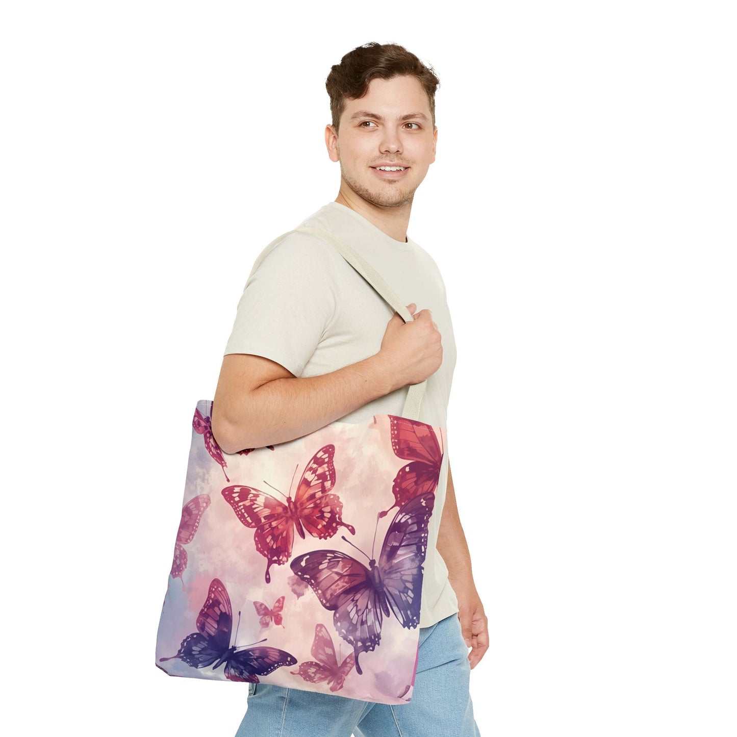 Butterfly Canvas Tote Bag – Eco-Friendly, Multi-Size