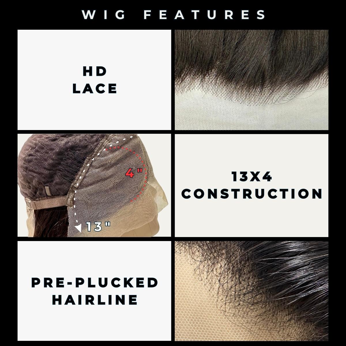 Deep Wave 13x4 HD Lace Front Human Hair Wig