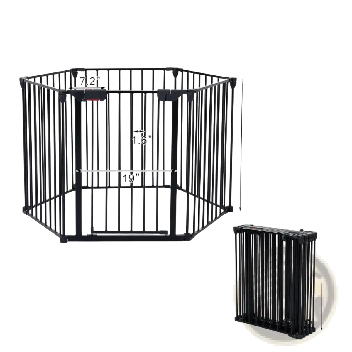 150 Inch Metal Baby Safety Gate and Play Yard