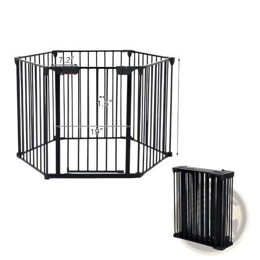 150 Inch Metal Baby Safety Gate and Play Yard