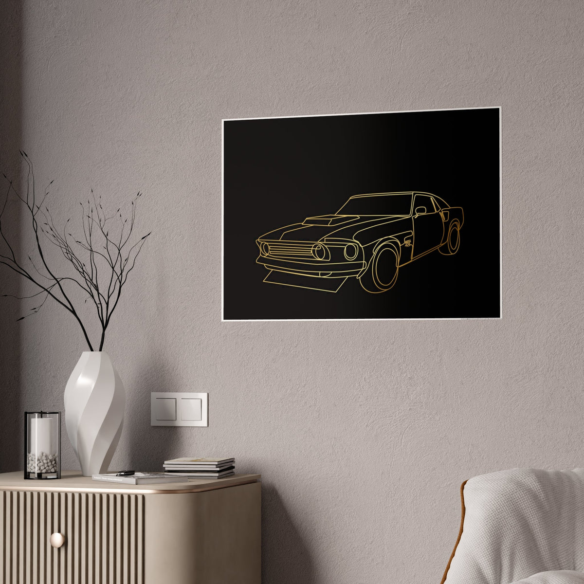 1969 Ford Mustang Boss Gloss Posters