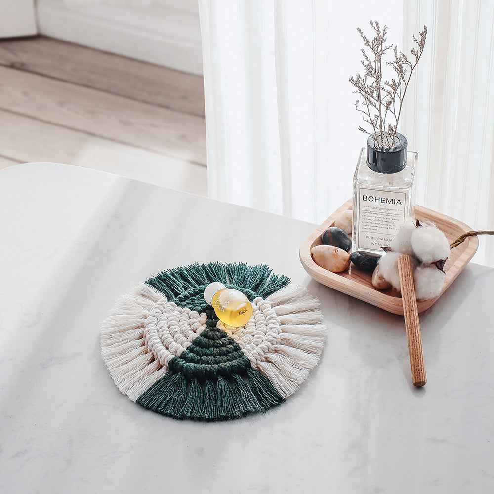 Hand-Woven Dining Table Potholder Hotpad Tea Coaster