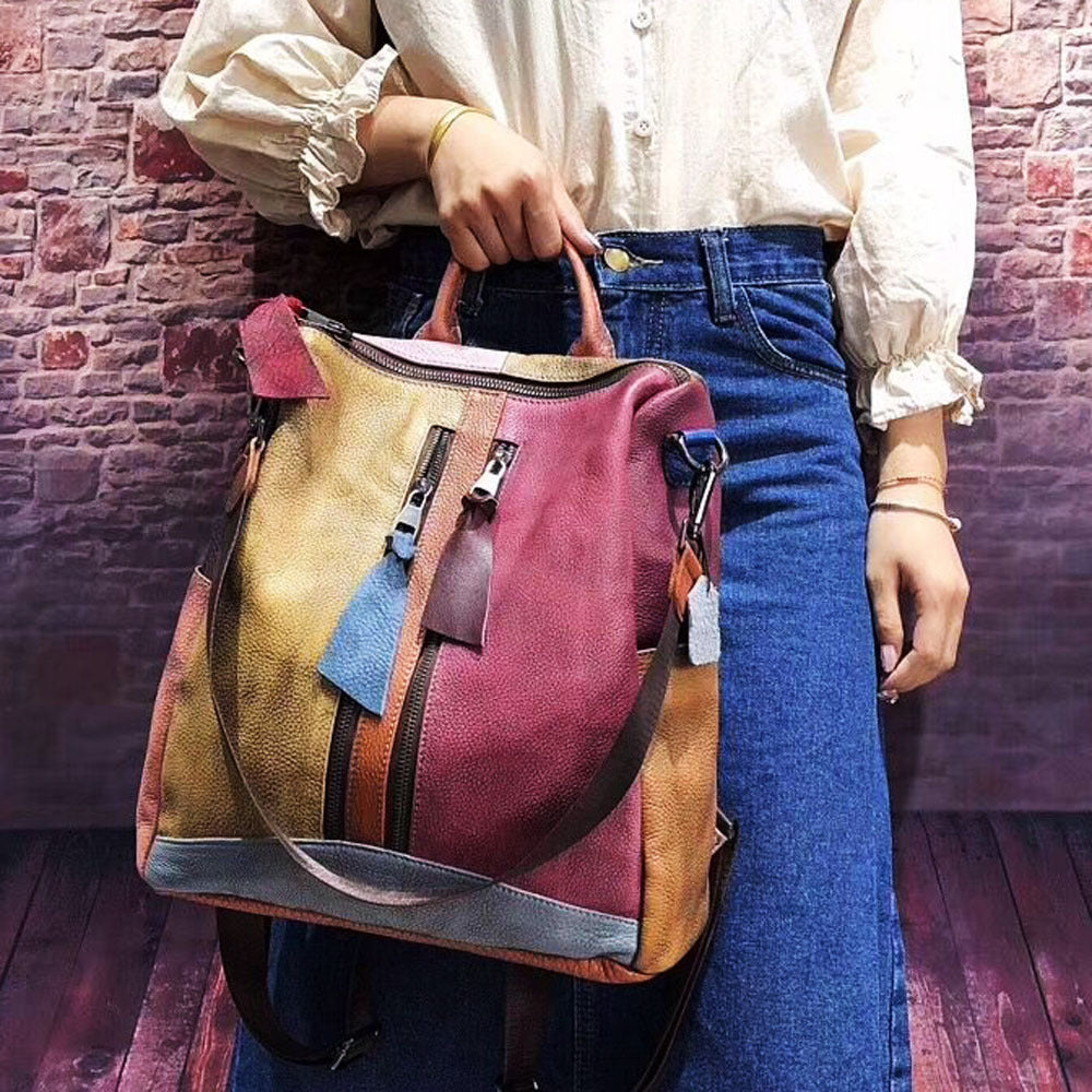 Women's Cowhide Leather Backpack