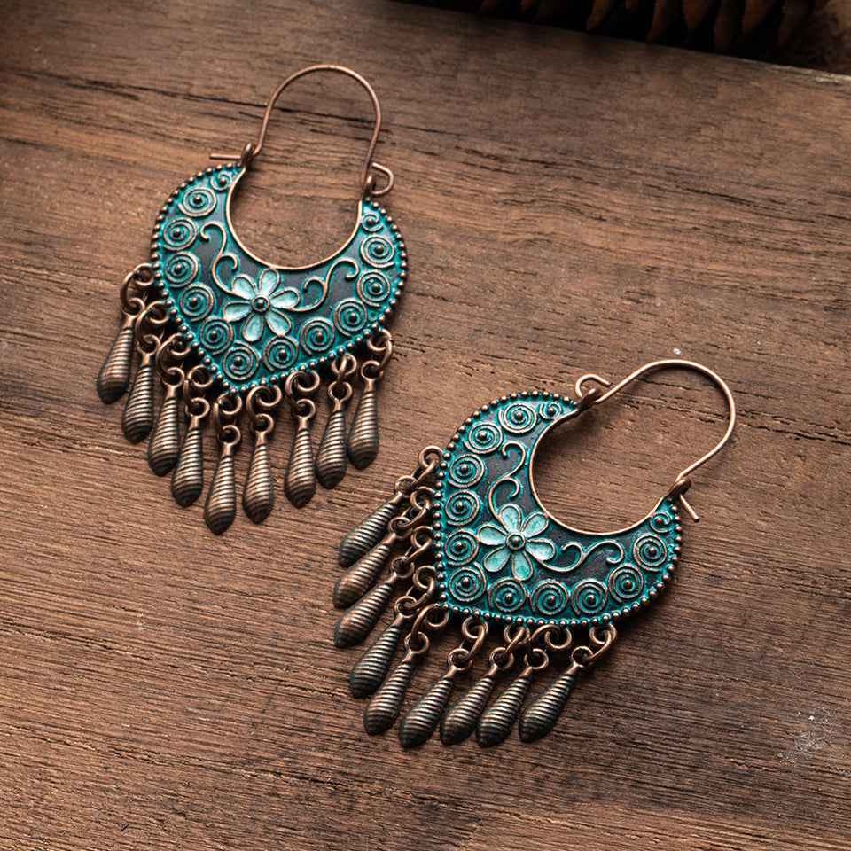 Bohemian Ethnic Retro Long Earrings – Statement Fashion Dangles
