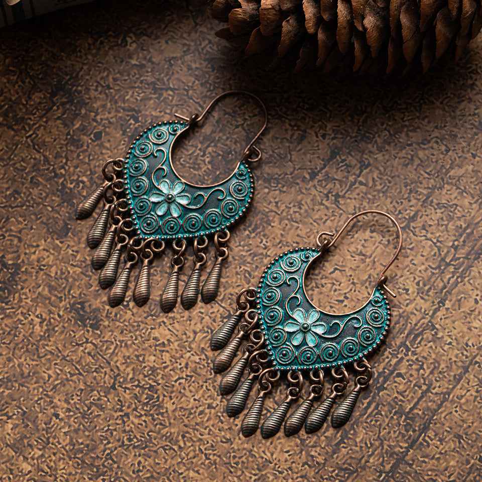 Bohemian Ethnic Retro Long Earrings – Statement Fashion Dangles
