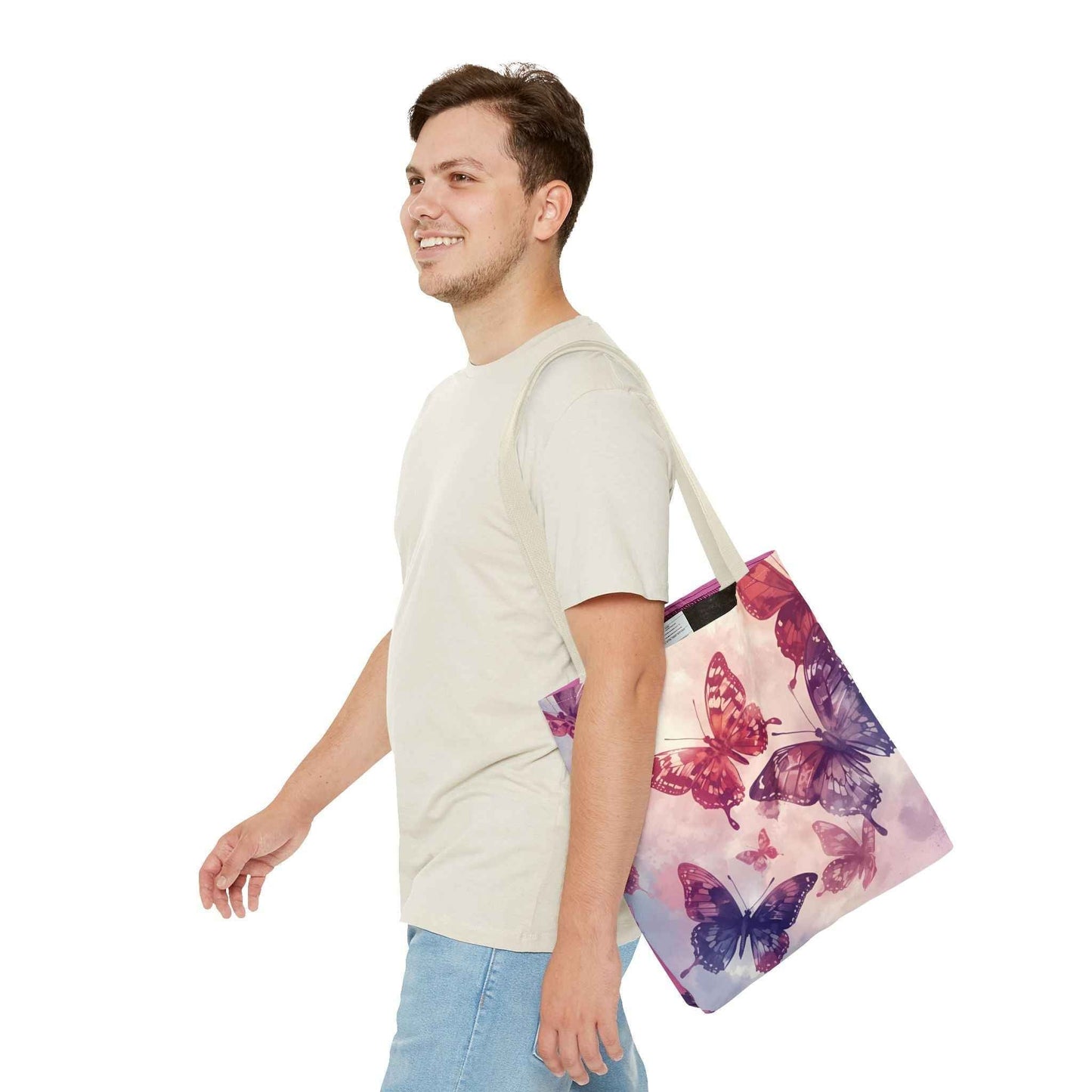 Butterfly Canvas Tote Bag – Eco-Friendly, Multi-Size