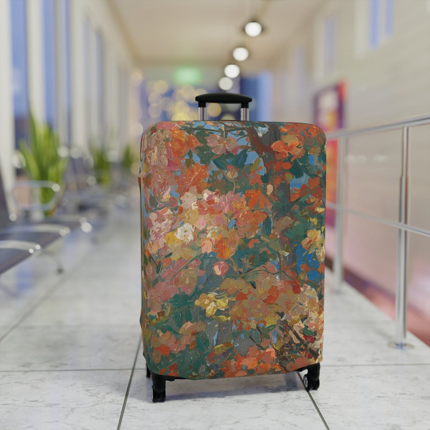 Floral Luggage Cover – Stretchy Dustproof Protector