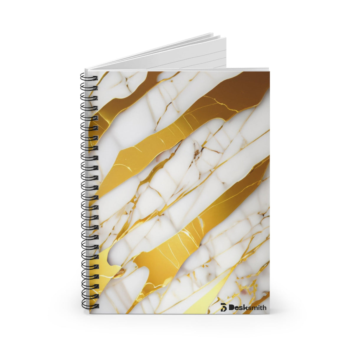 Marble Gold Spiral Notebook - Ruled Line