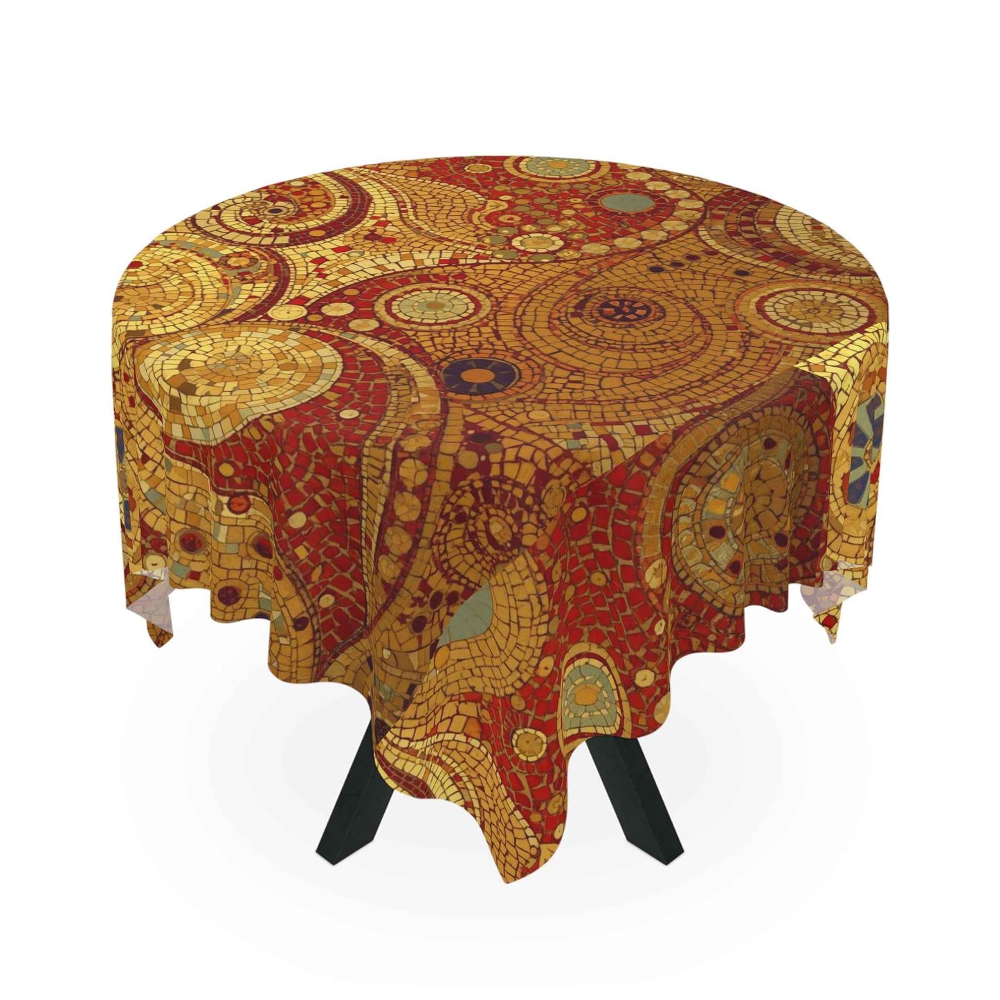 Bohemian Mosaic Tablecloth – Colorful Durable Holiday Dining Accent