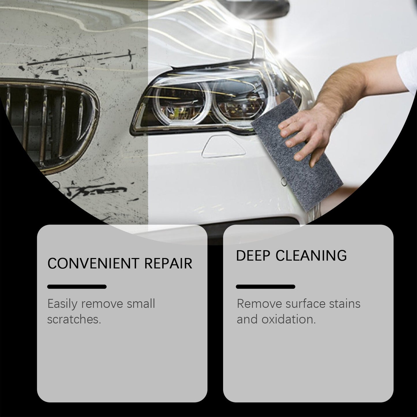 Homonth Car Scratch Repair Plaster Set Car Scratch Remover Car Headlights Car Paint Finish Care