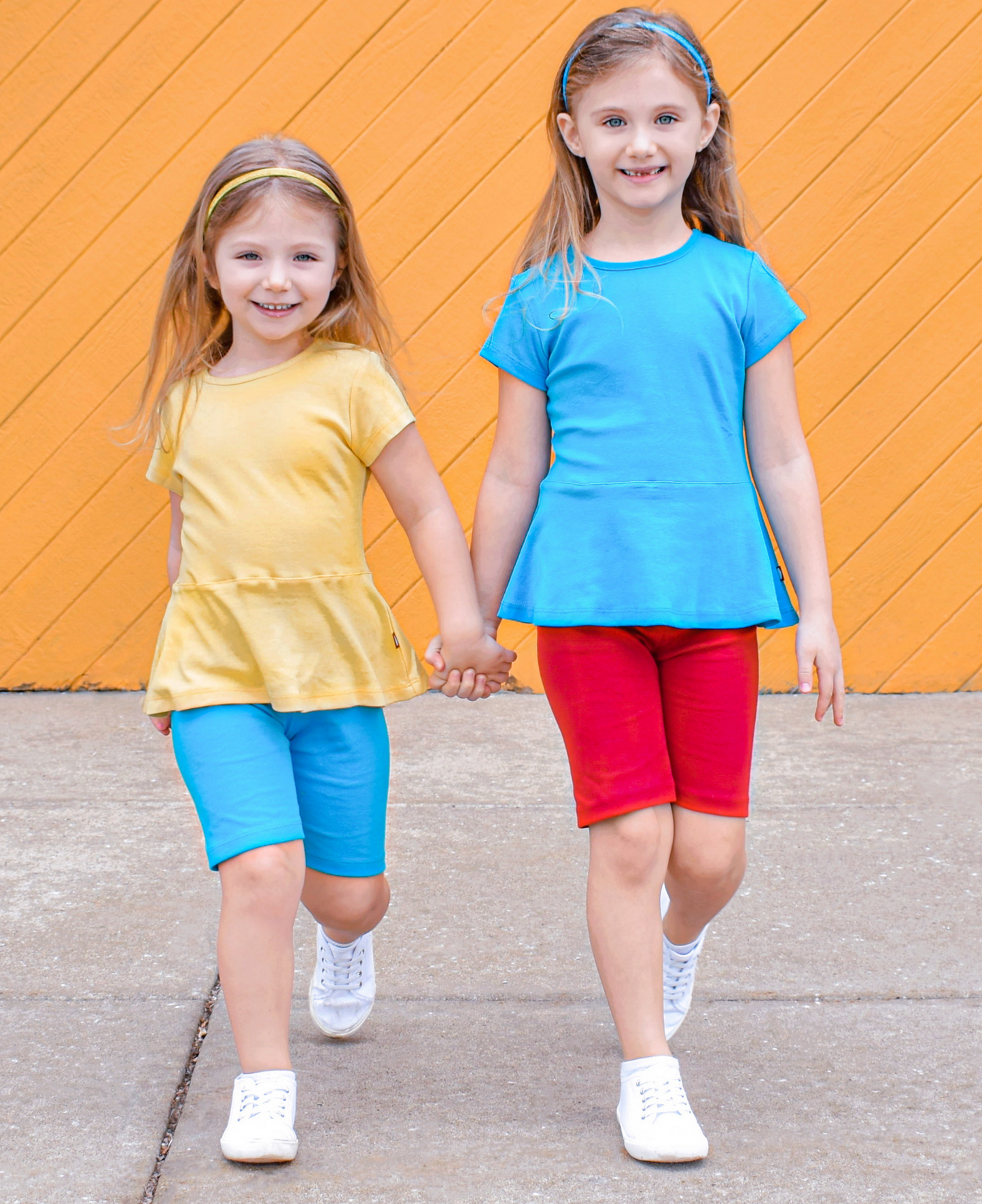 Girls Soft 100% Cotton Long Bike Shorts | Candy Apple