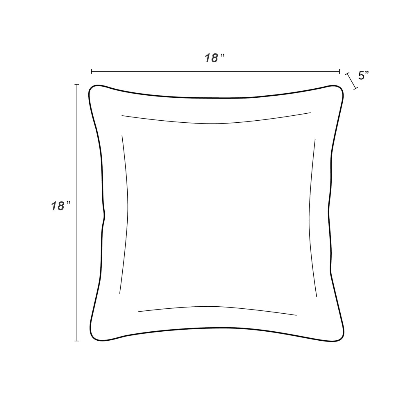 6 Pack Outdoor Pillow Covers - 18x18 Inch