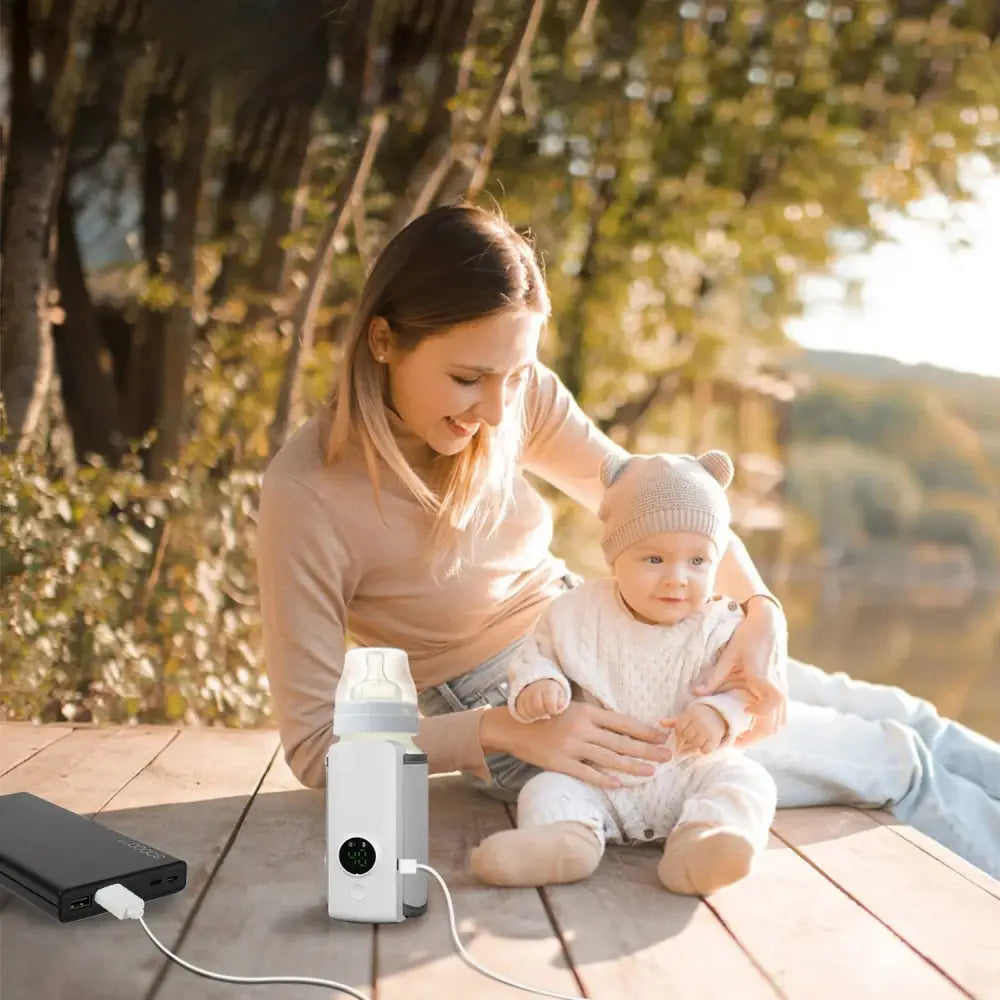 Portable Usb Baby Bottle Warmer with 6 Digital Heat Levels
