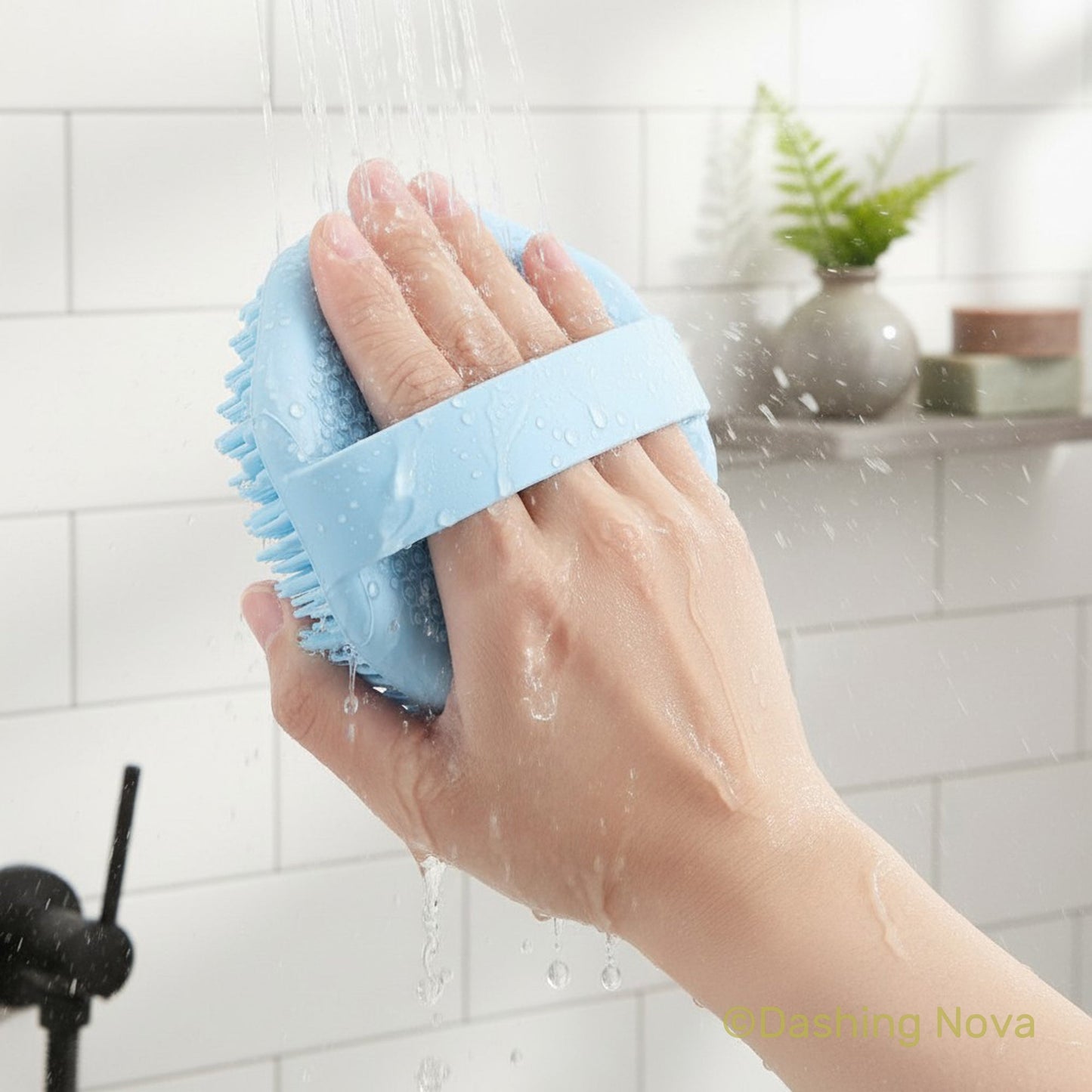 2-Pack Non-Slip Silicone Body Scrubber – Exfoliating Brush for Shower