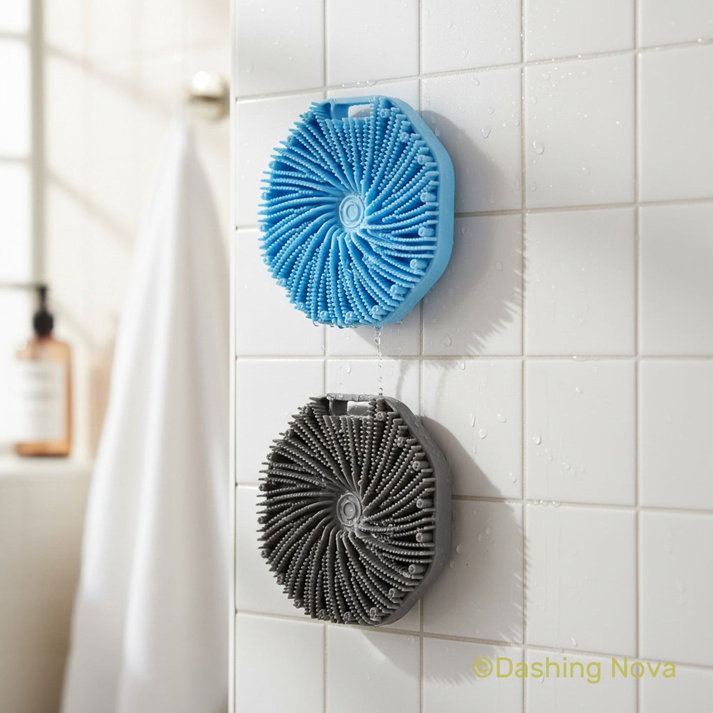 2-Pack Non-Slip Silicone Body Scrubber – Exfoliating Brush for Shower