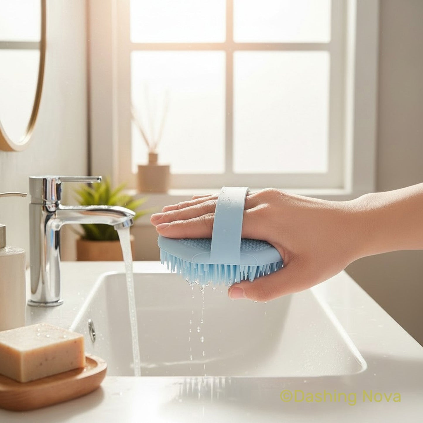 2-Pack Non-Slip Silicone Body Scrubber – Exfoliating Brush for Shower