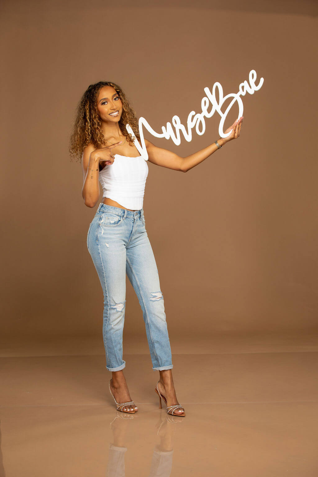 Nurse Bae Graduation Photo Prop Sign | "Item arrived fast!"
