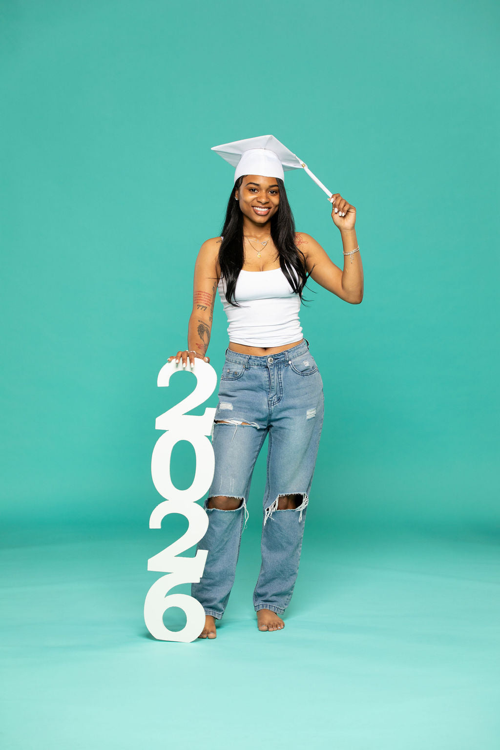 36 inch 2027 Vertical Wood Photo Prop Sign | "LOVE our props!"
