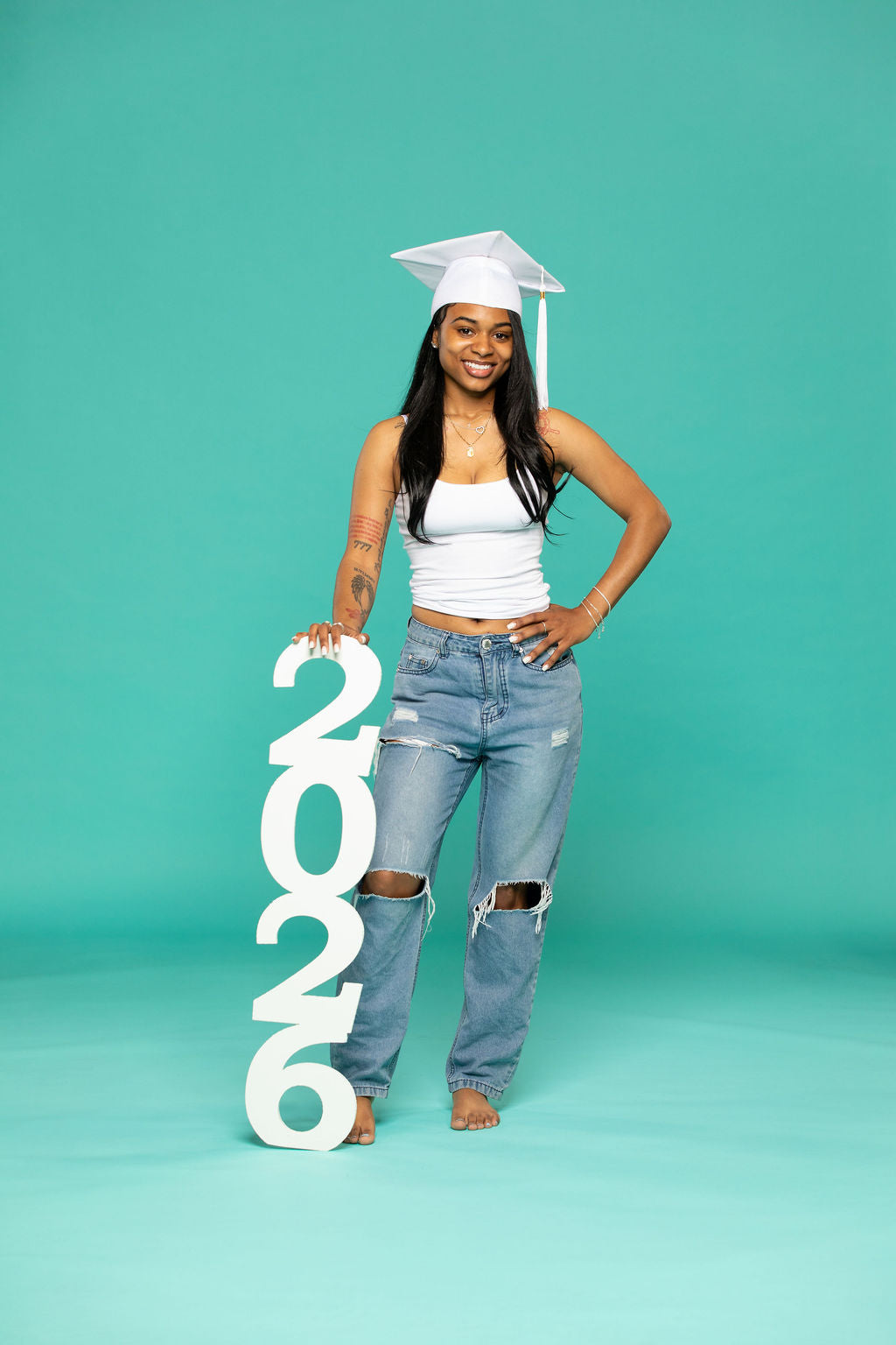 36 inch 2027 Vertical Wood Photo Prop Sign | "LOVE our props!"